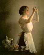 Joseph Decamp The Blue Cup Spain oil painting artist